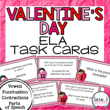 Load image into Gallery viewer, Valentine&#39;s Day ELA Task Cards
