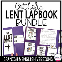 Load image into Gallery viewer, Lent Lapbook BUNDLE Spanish English Catholic
