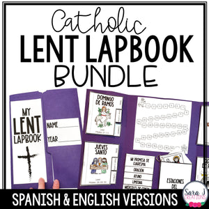 Lent Lapbook BUNDLE Spanish English Catholic