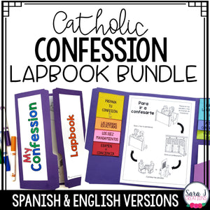 Confession Lapbook BUNDLE Spanish English Reconciliation