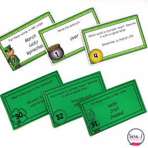 St. Patrick's Day ELA Task Cards