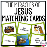 Miracles of Jesus Matching Card Game