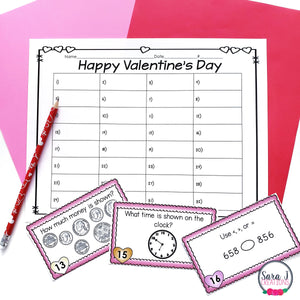Valentine's Day Math Task Cards