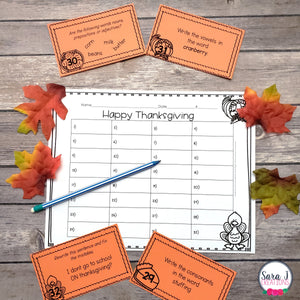 Thanksgiving ELA Task Cards