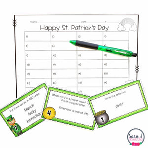 St. Patrick's Day ELA Task Cards