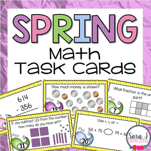 Spring Math Task Cards