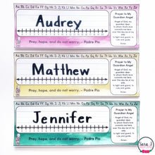 Load image into Gallery viewer, Catholic Desk Name Tags Classroom Decor
