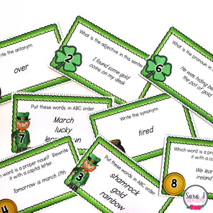 St. Patrick's Day ELA Task Cards