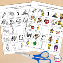 Load image into Gallery viewer, Catholic Seven Sacraments Bingo Cards Catholic Religion Vocabulary Games
