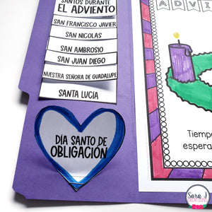 Advent Lapbook Bundle Catholic Spanish English