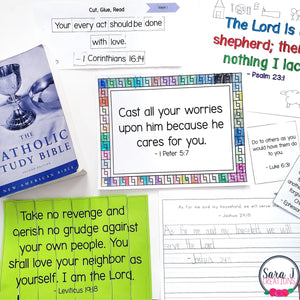 Catholic Bible Verses for the Year Bible Lessons Kids Activities