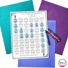 Load image into Gallery viewer, Winter Color by Sight Word Mazes - Snowman Mazes for January
