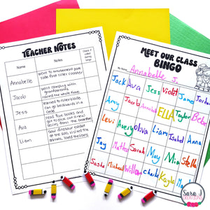 Get to Know You Activities for Back to School