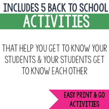 Load image into Gallery viewer, Get to Know You Activities for Back to School
