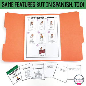 First Communion Lapbook BUNDLE in Spanish & English Eucharist Parts of the Mass