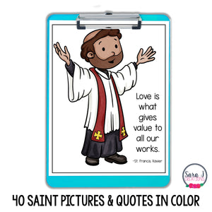 Catholic Saint Quotes Posters Catholic Classroom Decor All Saints Day Decor