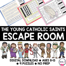 Load image into Gallery viewer, Catholic Escape Room Young Saints Religion Activities All Saints Day Game
