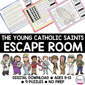 Catholic Escape Room Young Saints Religion Activities All Saints Day Game