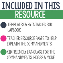 Load image into Gallery viewer, Ten Commandments Catholic Lapbook
