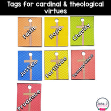 Load image into Gallery viewer, Catholic Reward Tags Volume 2 - Virtues, Fruits &amp; Gifts of the Holy Spirit
