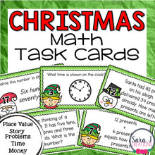 Load image into Gallery viewer, Christmas Math Task Cards for 2nd Grade Math Review
