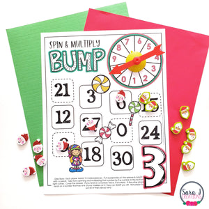 Christmas No Prep Multiplication Bump Games