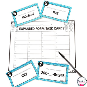 Place Value Task Cards BUNDLE (up to 1000)