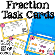Load image into Gallery viewer, Fractions Third Grade Math Task Cards
