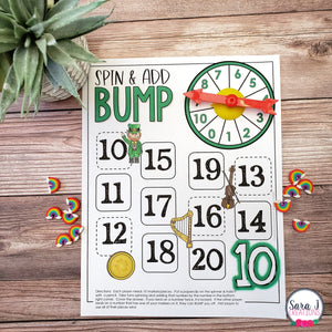 St. Patrick's Day BUMP Math Games Addition Fact Fluency