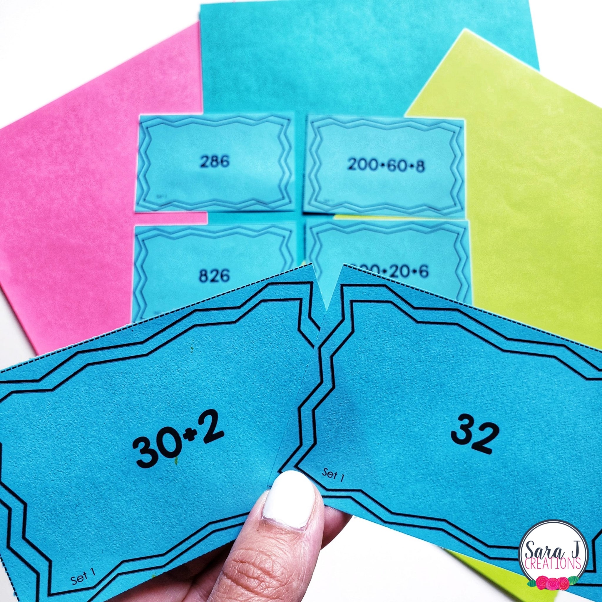 Expanded Card Item Expanded Form Place Value Matching Cards – Sara J Creations