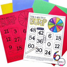 Load image into Gallery viewer, Beginning of the Year Math Games Multiplication Bump Games for Back to School
