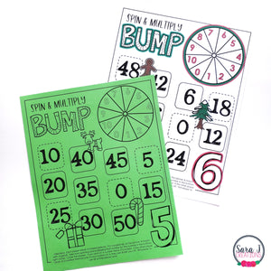 Christmas No Prep Multiplication Bump Games