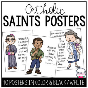 Catholic Saint Quotes Posters Catholic Classroom Decor All Saints Day Decor