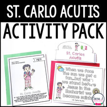 Load image into Gallery viewer, St. Carlo Acutis Activity Pack Catholic Saints Coloring Pages for Canonization
