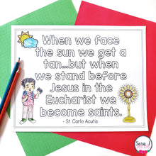 Load image into Gallery viewer, St. Carlo Acutis Activity Pack Catholic Saints Coloring Pages for Canonization
