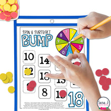 Load image into Gallery viewer, Subtraction within 20 Math Facts Bump Game
