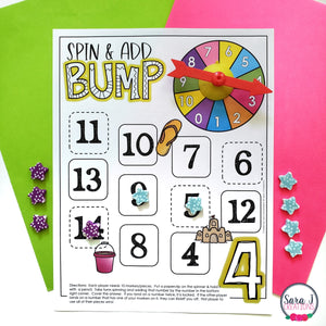 Summer Addition Games Fact Fluency Practice