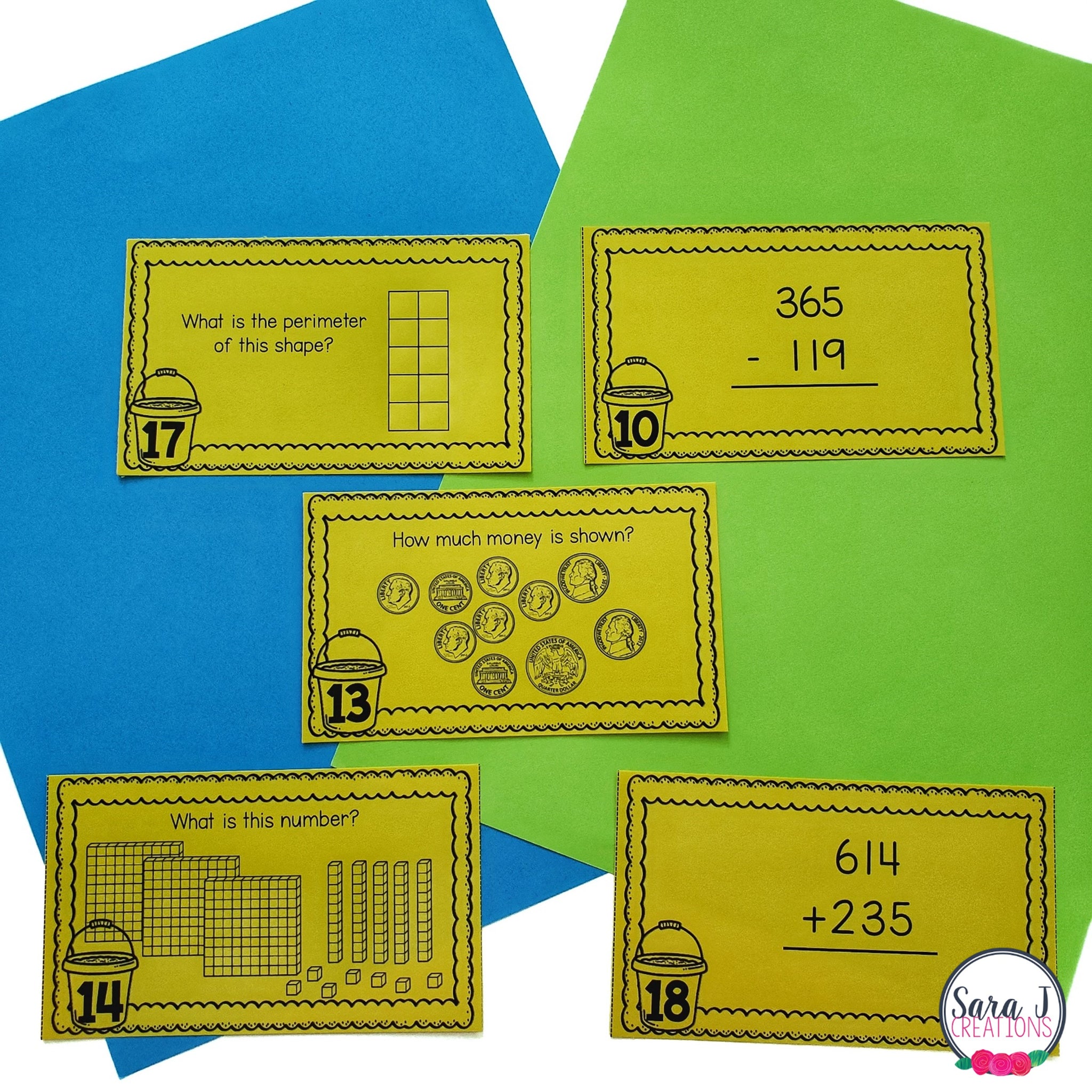 Summer Math Task Cards 2nd Grade Sara J Creations Summer Math Task Cards 2nd Grade Sara J Creations