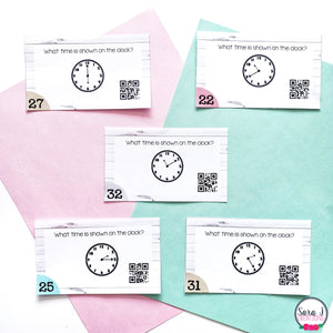 Telling Time to the 5 Minutes Task Cards