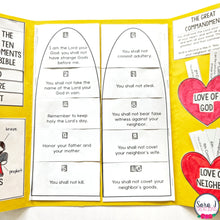 Load image into Gallery viewer, Ten Commandments Catholic Lapbook
