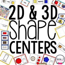 Load image into Gallery viewer, 2d and 3d Shapes Math Centers
