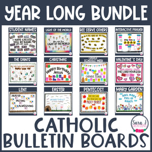 Catholic Bulletin Board Year Long Bundle