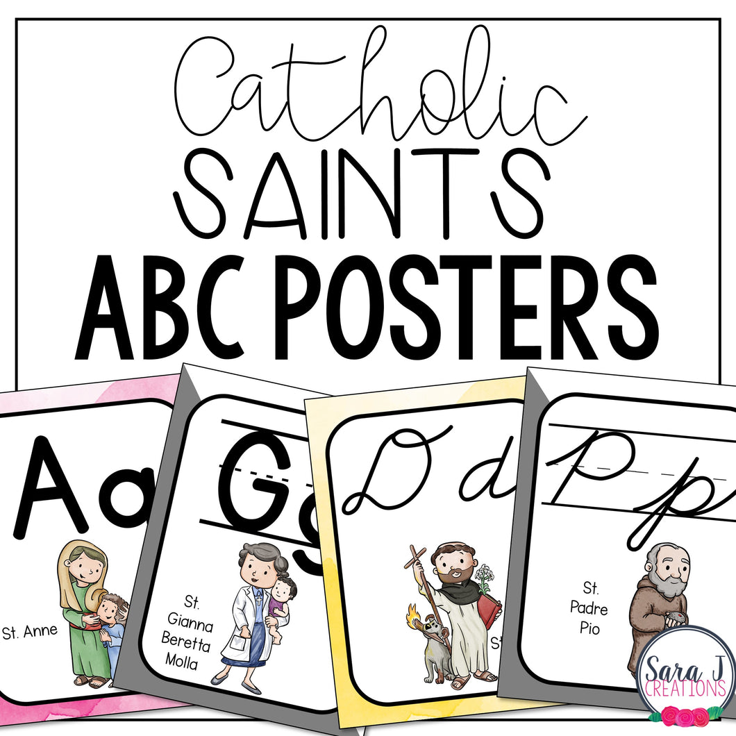 Catholic Saints ABC Posters