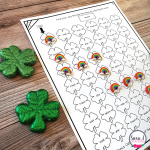 St. Patrick's Day Color by Sight Word Mazes