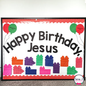 Christmas Bulletin Board Happy Birthday Jesus