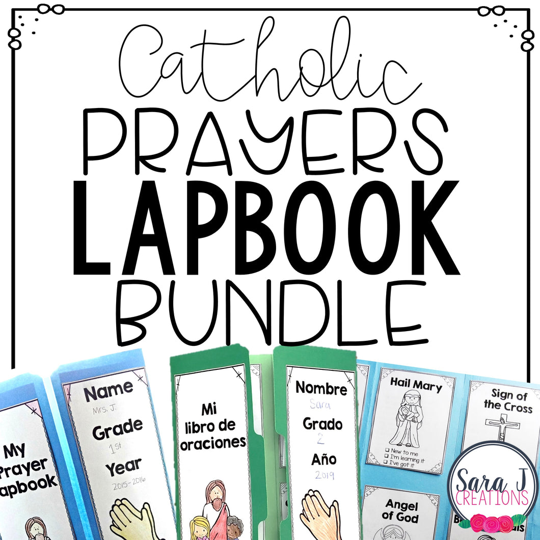Catholic Prayers Lapbook Bundle