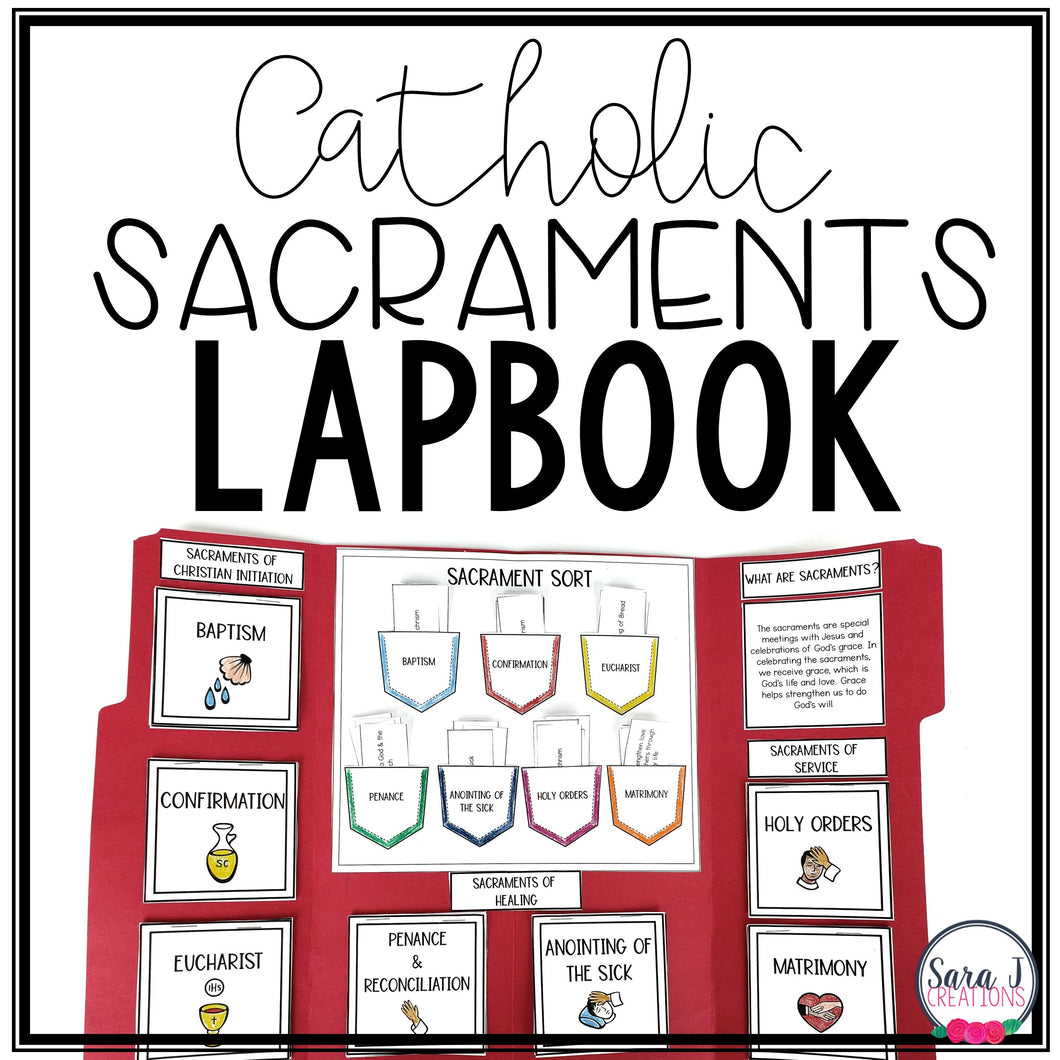 7 Sacraments Catholic Lapbook