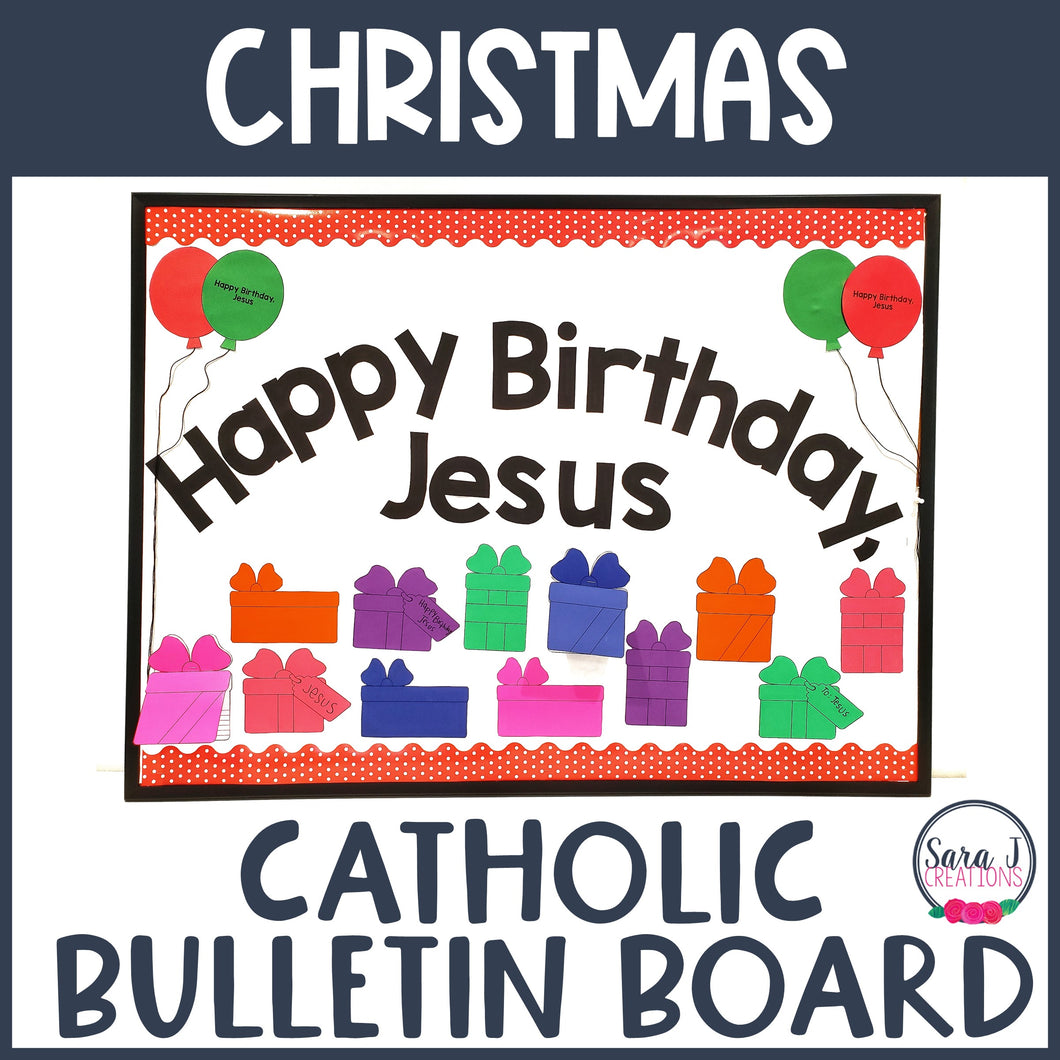 Christmas Bulletin Board Happy Birthday Jesus