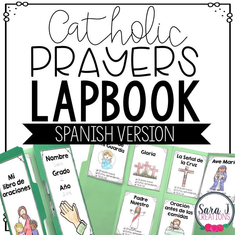 Catholic Prayers Lapbook SPANISH VERSION