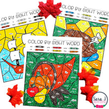 Load image into Gallery viewer, Editable Color by Sight Word - Fall Version
